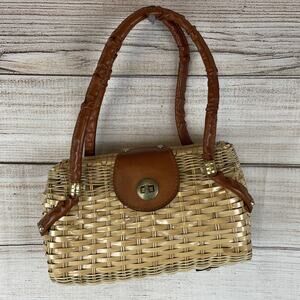 Vintage Mister Ernest Woven Wicker Handbag Purse